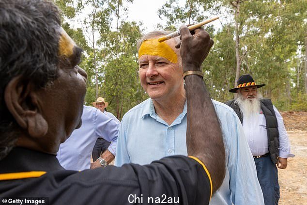 At a moving ceremony at the festival on Friday, Mr Albanese said Australians should 'cherish' and celebrate its Aboriginal and Torres Strait Islander culture