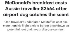 傻眼！澳洲男子吃一顿麦当劳竟然花了$2664，全因做错这件事（组图）