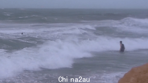 While rain is easing in WA, large swathes of coastline are being pounded by dangerous surf. 