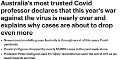 专家：日增一个月减少近万例，澳洲“抗疫之战”或接近尾声（组图）