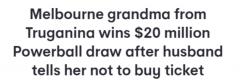 一夜暴富！澳洲老奶奶拿下2000万强力球大奖，计划环游澳洲帮儿孙买房（组图）