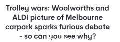 澳洲一张购物车对比照片引网友热议，ALDI和Woolies为何差距这么大？（组图）