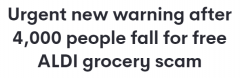 Aldi免费送食品篮和$500优惠券？已有4000多澳人上当，千万别信（组图）