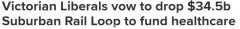 维州联盟党：若赢得选举，将叫停墨尔本CBD铁路项目，$345亿转投医疗事业（图）