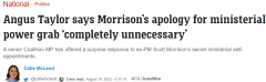 莫里森为“秘密兼职门”而致歉，联盟党资深议员回应：“完全没必要”（组图）