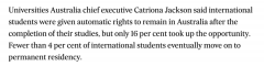 16%留学生毕业后留澳，4%拿到了PR！澳洲大学呼吁简化留学生移民途径（组图）