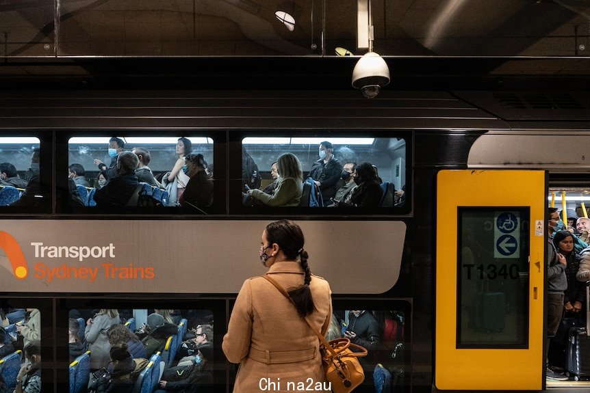 Packed Sydney train