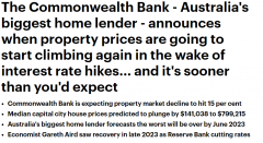 澳洲联邦银行：全澳房价将暴跌15%，但自明年年中开始复苏（组图）