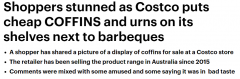 澳Costco售卖棺材引热议！比市面价便宜几百刀，网友看完惊呼：难以想象（图）