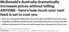澳洲麦当劳大幅涨价，热销汉堡及套餐价格集体上调！顾客直呼“开玩笑”（组图）