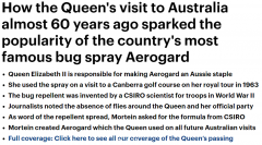 英女王来趟澳洲，带火了一款驱蚊喷雾！女王包里常备，堪称“蚊虫克星”（组图）