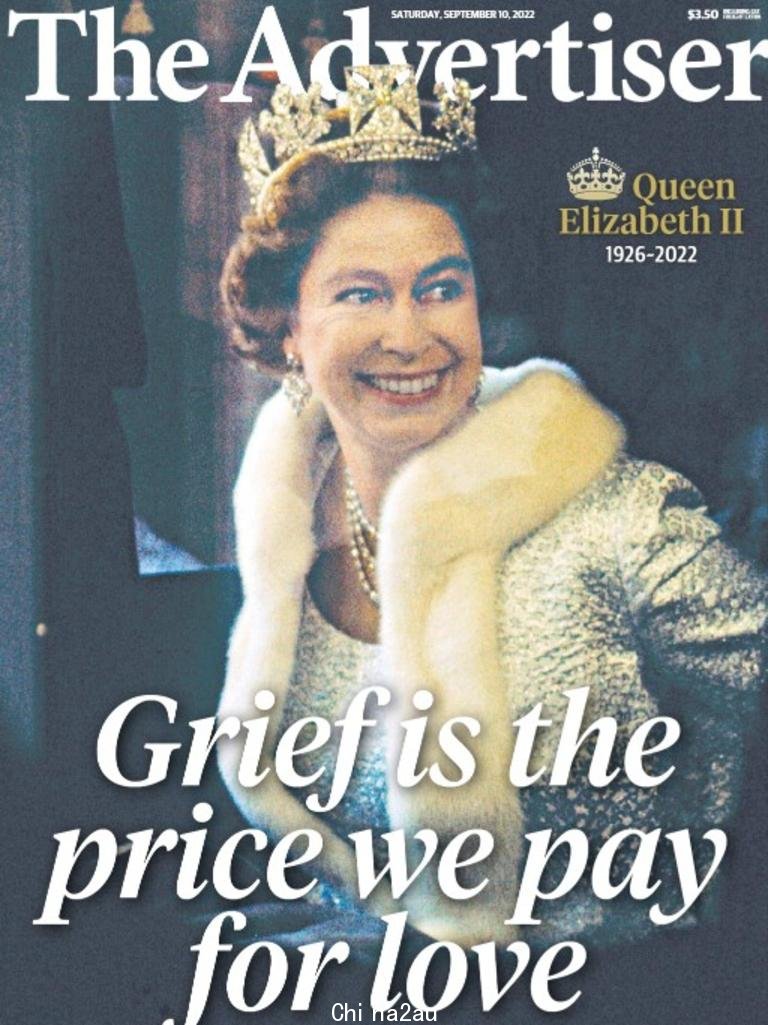 Australian newspaper front pages commemorate the passing of the Queen.