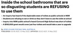 令人发指！悉尼学校再曝丑闻，孩子不敢上厕所，有人甚至憋出“内伤”，真相竟是这样...（组图）