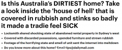 悉尼“地狱之家”火了！遍地垃圾，满屋恶臭，网友看了直呼恶心（组图）