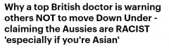 英国医生指责澳洲种歧严重：“尤其如果你是亚裔”！网友表赞同（视频/组图）
