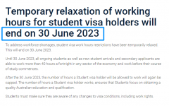 澳洲移民局官网确认！学签持有者工时上限有变，明年6月30日生效（组图）