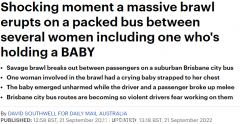 视频曝光！澳洲公交车乘客爆冲突，多人激烈扭打，婴儿被吓哇哇大哭（视频/组图）