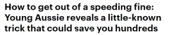 $231超速罚款变书面警告，澳男分享“躲”罚单技巧走红抖音！各州规定不一（组图）