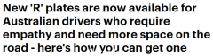 看到“R”牌车辆请多点耐心！澳MyCar推出“信号”贴纸，鼓励受创伤司机重新上路（组图）
