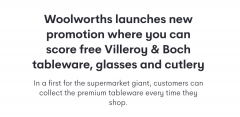 澳洲国民超市woolworths又搞事情了，顶级餐具纷纷免费送