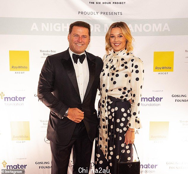 Karl Stefanovic(与他的妻子 Jasmine Yarbrough 在 8 月的活动中合影)正在接受警方调查,涉嫌袭击布里斯班筹款活动