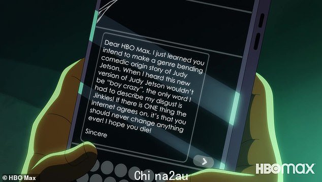 Die: '如果互联网同意一件事,那就是你永远不应该改变任何东西!我希望你死!真诚的,Velma,”她以红色的心形表情结束” class=