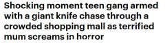 尖叫声不断！澳洲少年繁华购物中心行凶，持刀追砍14岁男孩，大批购物者被吓坏（视频/组图）