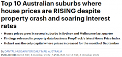 澳洲10大房价上涨地公布！悉尼Rouse Hill排名榜首，涨幅达24.08%（组图）