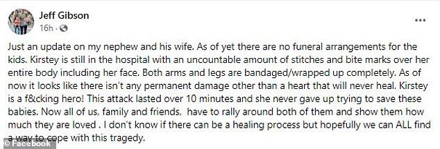 她的姻亲称她为“他妈的英雄”,并说她“从未放弃过拯救这些婴儿的努力”