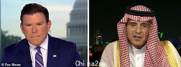 沙特阿拉伯国务部长阿德尔·朱拜尔(右图)发言周五向福克斯新闻表示,不增加国内产量是华盛顿的错” class=