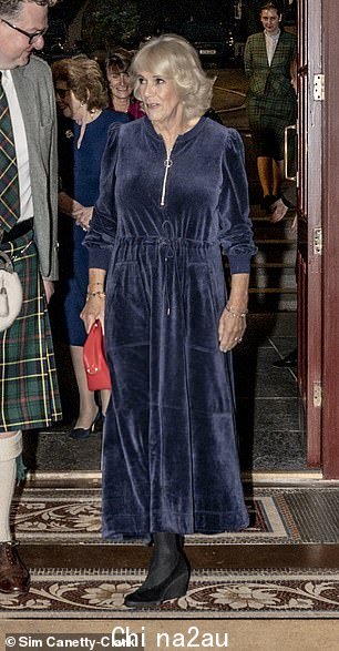 Pictured, Camilla last night