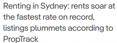 9月悉尼周租金攀升10%，可租房源骤减，大学及就业中心周边地区首当其冲