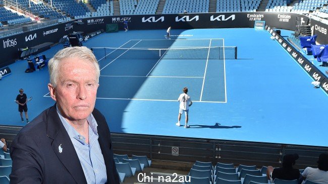 澳大利亚网球协会 CEO Craig Tiley 希望欢迎德约科维奇重返赛事他组装得很好一月份的最佳网球运动员。图片：NCA Newswire/Nicki Connolly