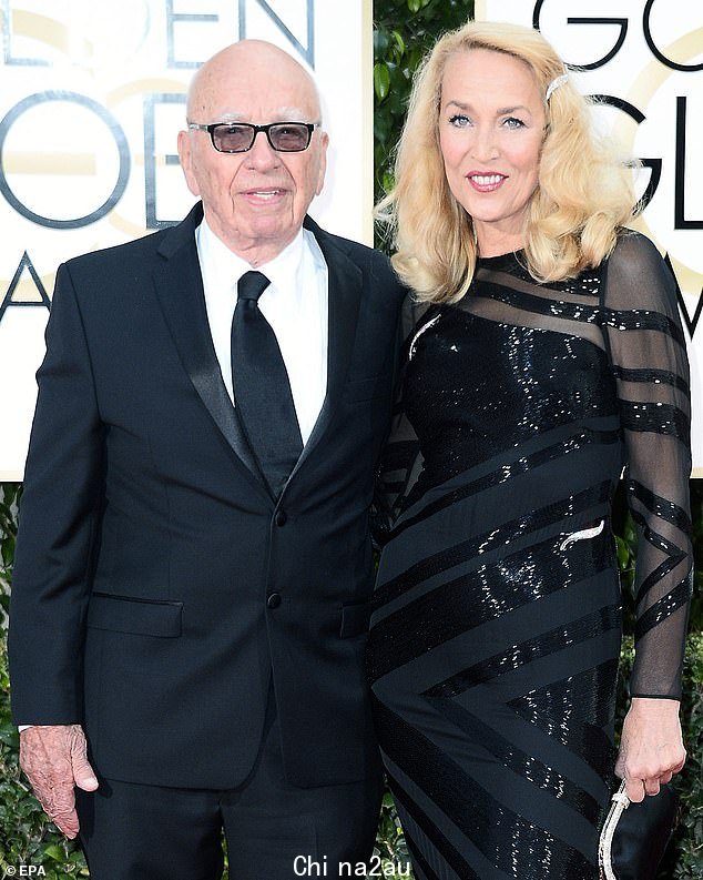 媒体夫妇:61 岁的前模特和缪斯杰瑞最近才与媒体杂志完成离婚nate Rupert Murdoch,91 岁(2016 年合照)