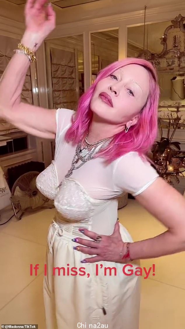 Playful: 'If I miss I¿m gay,' the songstress of the post