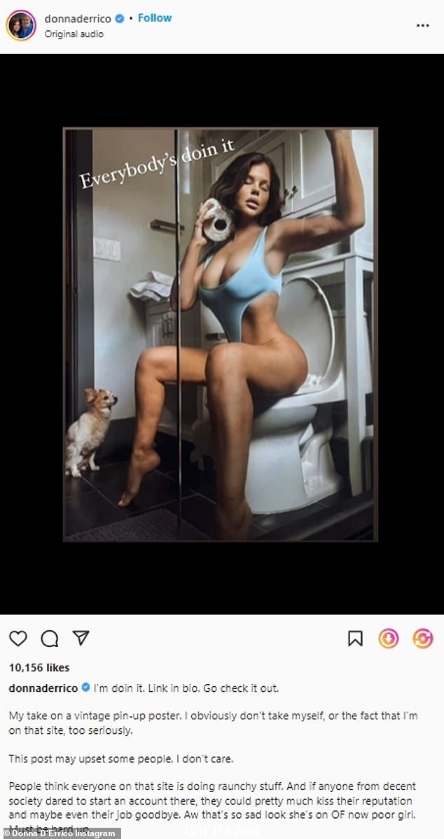 Only Fans talk: Candyman III 明星坐在马桶上时穿着 monokini。“人们认为那个网站上的每个人都在做不修边幅的事情”,但大多数女性不是