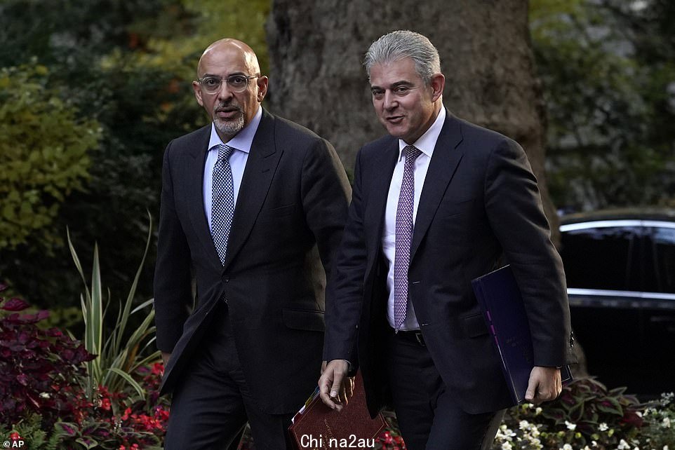Nadhim Zahawi 和 Brandon Lewis 今天抵达内阁会议