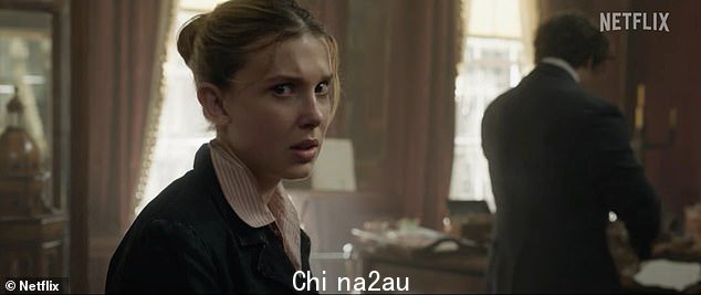 侦探:Millie Bobby Brown 饰演 Enola与她的兄弟夏洛克一起出演,由亨利卡维尔扮演