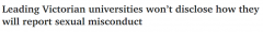 墨尔本大学、莫纳什大学纷纷公布职工性行为不端报告！维州其它大学反应不一（组图）