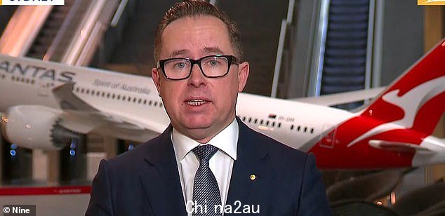 澳航老板艾伦乔伊斯声称该航空公司已成为工会不公平的目标,因为它公布了大流行后旅行的创纪录利润