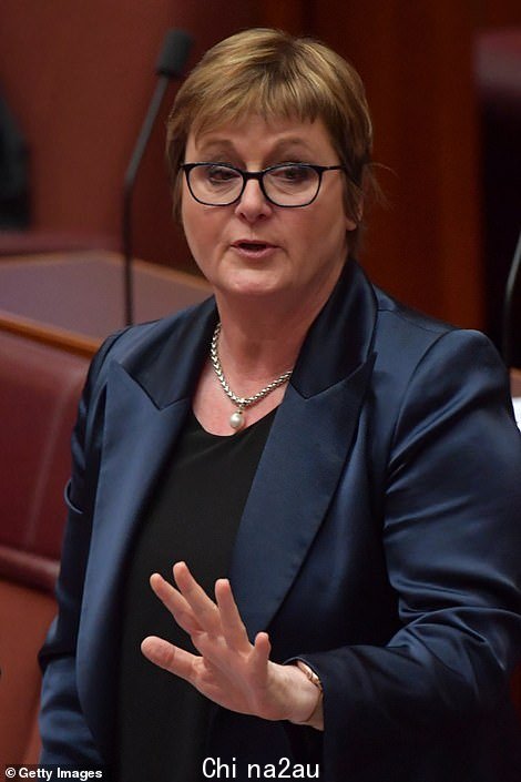 Lehrmann 给他的老板、部长 Linda Reynolds(上图,联邦参议院)和代理参谋长 Fiona Brown 写了这封电子邮件。'为你工作一直是我的一个特别亮点,'他说,