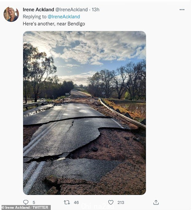 Twitter 用户分享了洪水在他们身后留下的破坏图像