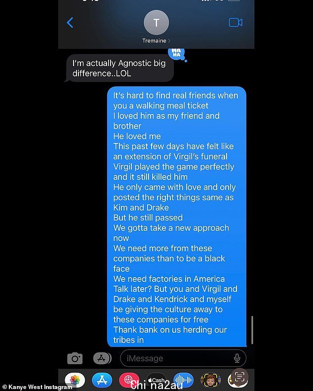 Venting:说唱歌手随后写道“当你是一张步行餐票时,很难找到真正的朋友”,并表示他想在未来进一步讨论这个问题“class=