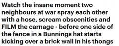 一堵墙引发邻里纠纷！悉尼女子砌墙遭亚裔邻居破坏，双方拉扯水管差点干架（视频/组图）