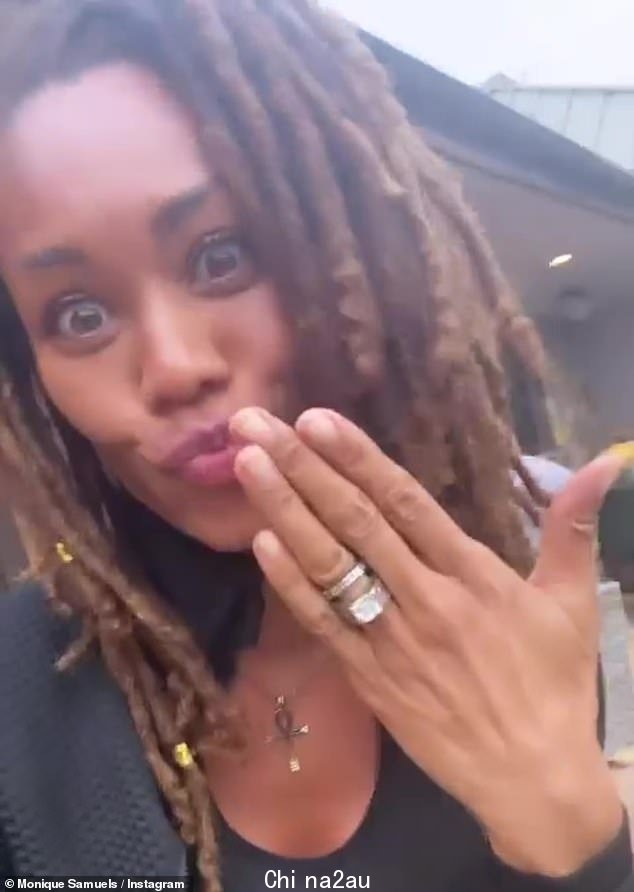 Still Mrs Samuels: Monique 在剪辑中特意闪了她的结婚戒指