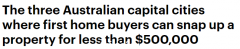 买房预算有限？在澳洲这三大首府城市找找，房价低于$50万，适合首次置业者（组图）