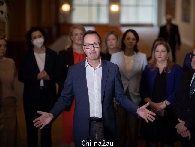 Greens Senator国家反腐败委员会成立后,大卫·舒布里奇与其他中立议员锡安立法。图片:NCA NewsWire / Gary Ramage