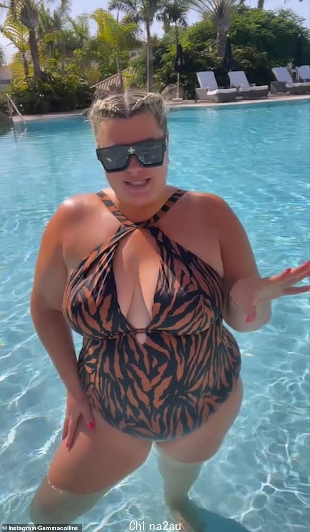 'Just rock it honeys': 上周,Gemma 与她的追随者分享了一个身体自信信息,因为她脱掉了一件活泼的单品
