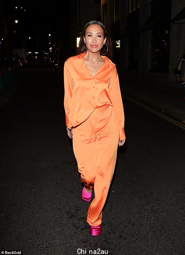 Glowing: Myleene Klass 是周二伦敦奥德维奇剧院蒂娜·特纳音乐剧新闻发布会的嘉宾之一