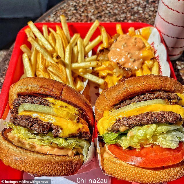 In-N-Out(也称为 In-N-Out Burger)是一家受欢迎的汉堡快餐店,在加利福尼亚、亚利桑那、内华达、犹他和德克萨斯等五个州都有供应(如图)